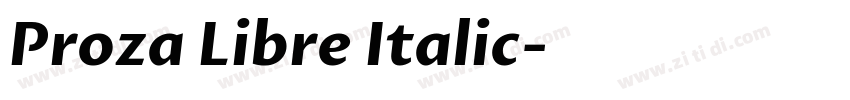 Proza Libre Italic字体转换